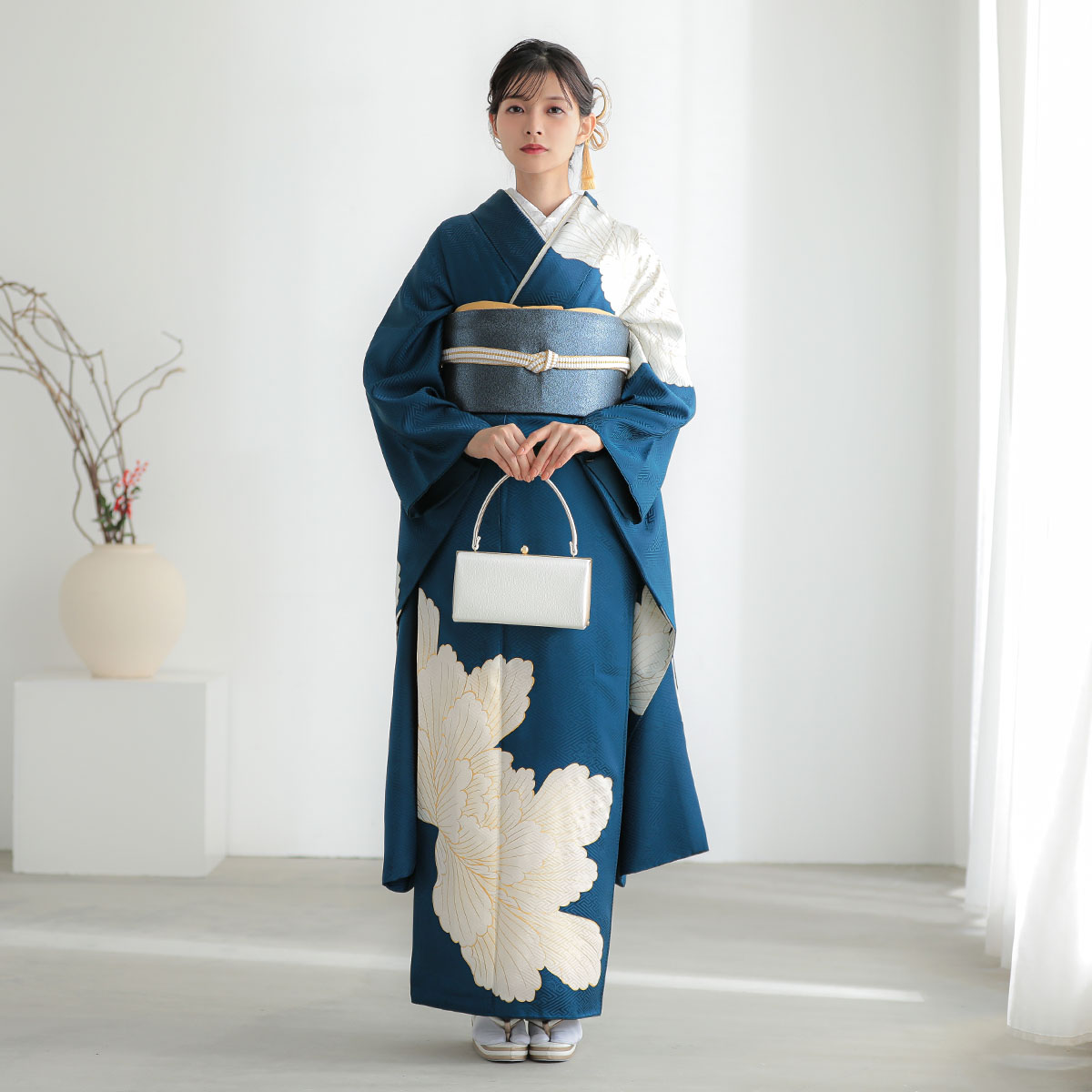 振袖フルセット□新品□大輪牡丹□たたき染め□成人式□振袖