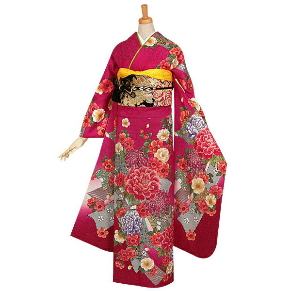 La France専用 牡丹 絞り 振袖フルセット 振袖6点セット 成人式 La
