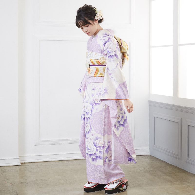 成人式】紫色正絹振袖 フルセット｜30万円クラス相当｜一点もの 成人式