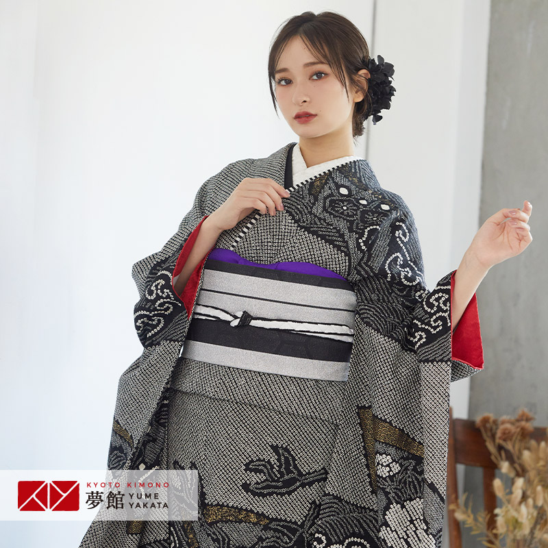 総絞り 振袖フルセット 身丈162裄63.5 流水枝花文 金彩 逸品 成人式 最