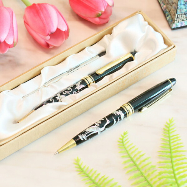 楽天市場】韓国螺鈿 螺鈿漆器 螺鈿ボールペン 唐草 松鶴 高級 韓国伝統