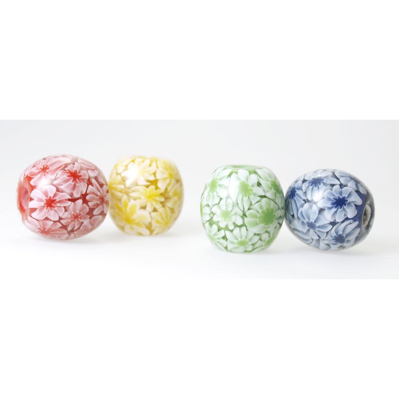 005 ビーズ トンボ玉 容器玉 小さなガラス壺 005 ビーズ トンボ玉 容器