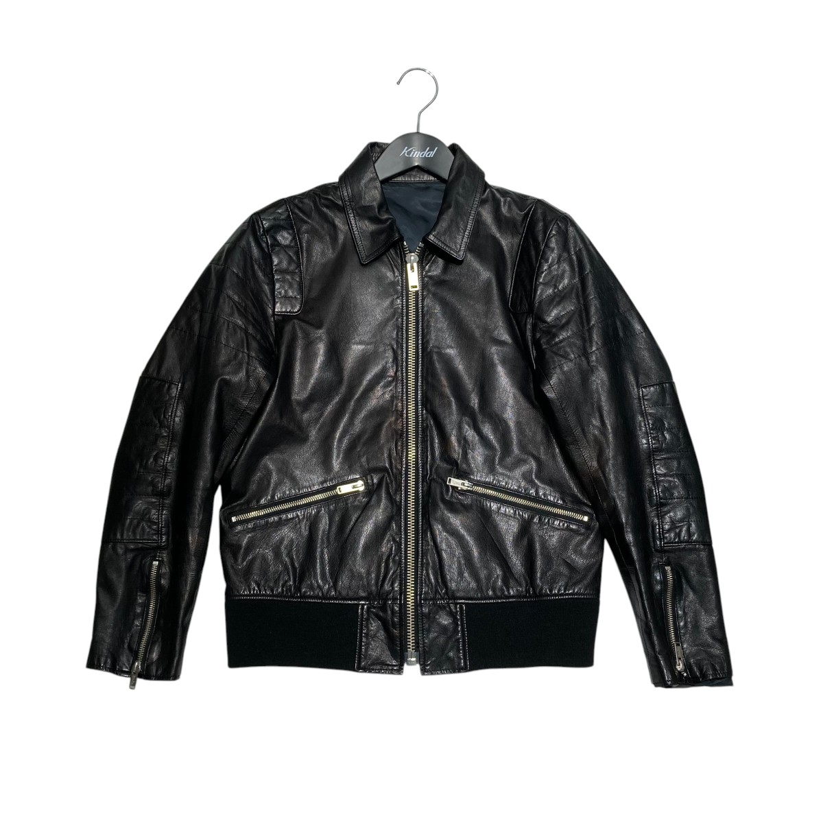 美品UNDERCOVERISM パデッドレザージャケットH4202-1