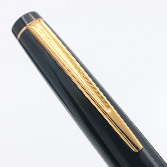 ビンテージ F 万年筆 黒と金 パイロット エリート 初期