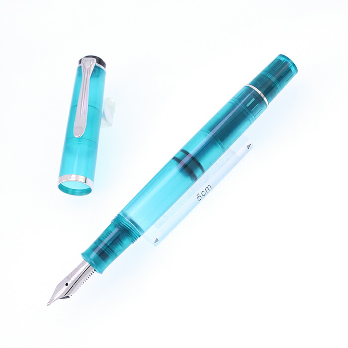 希少 美品 ペリカン 400 万年筆 B 太字 緑縞 グリーン