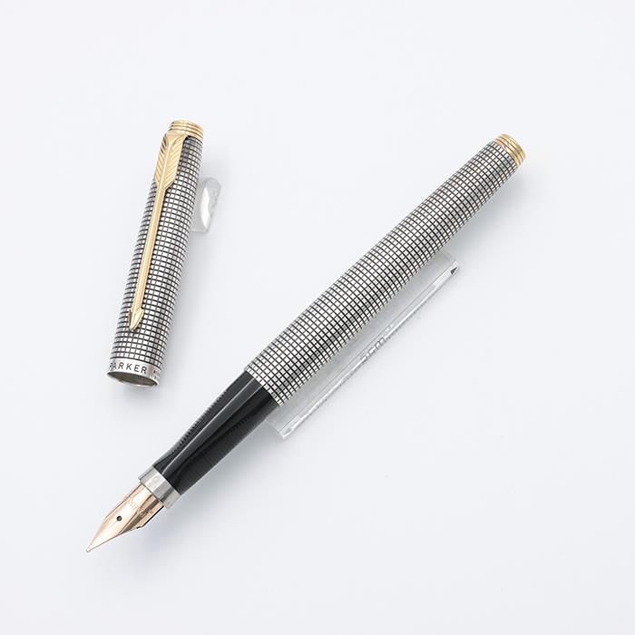 PARKER 万年筆 #75 フラットトップ 0メモリ ペン先14K 65=細字
