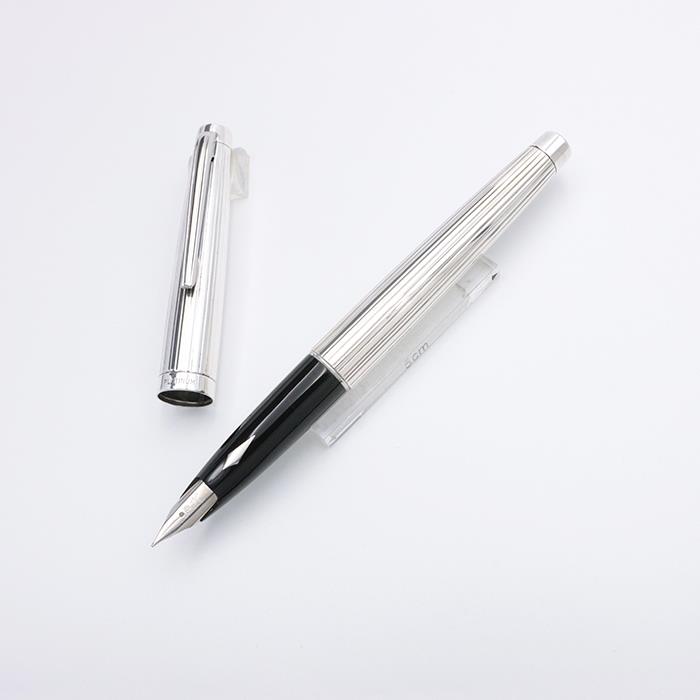 044 オーバーホール済み 万年筆 PLATINUM ショート18k 044