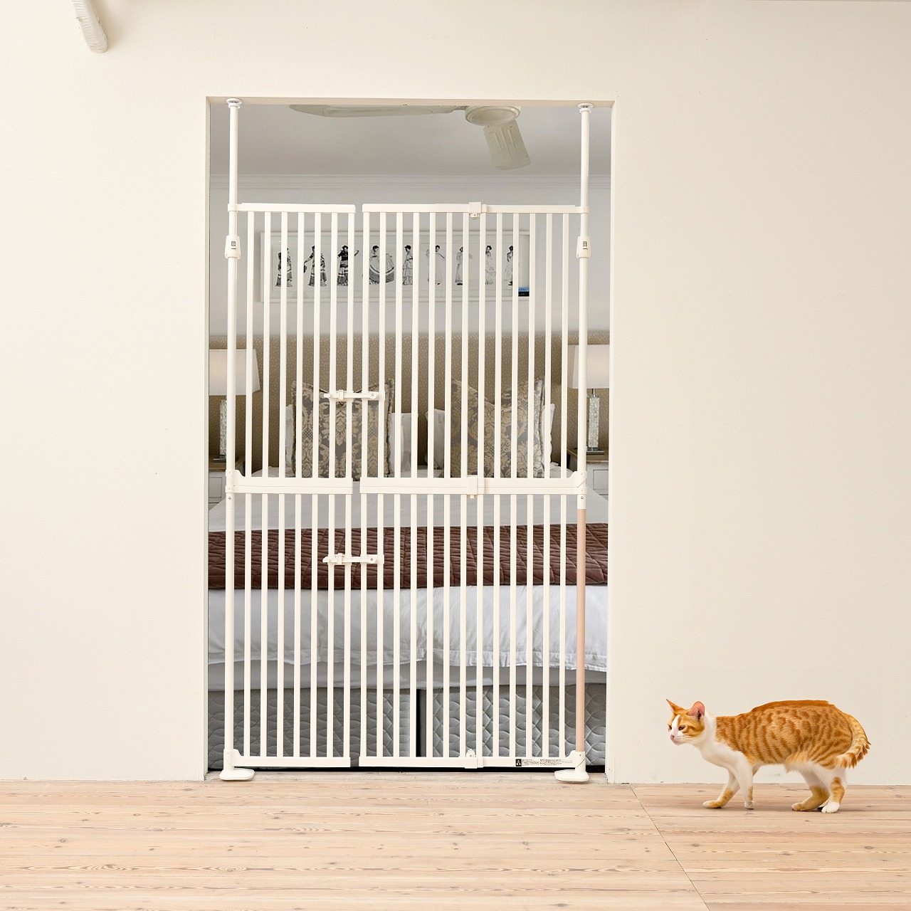 楽天市場】猫脱走防止ゲート 拡張パネル単体 ハイタイプ 突っ張り式