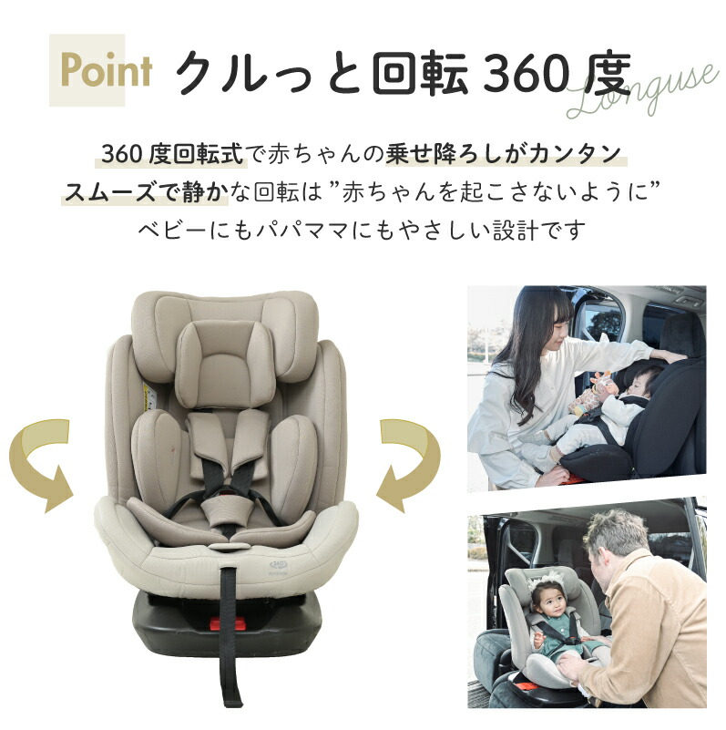 楽天市場】チャイルドシート ISOFIX 360度 回転式 R129適合 新生児から