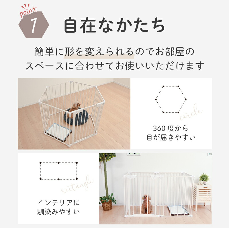 楽天市場】スチールペットサークル 6枚セット 折りたたみ ペットケージ