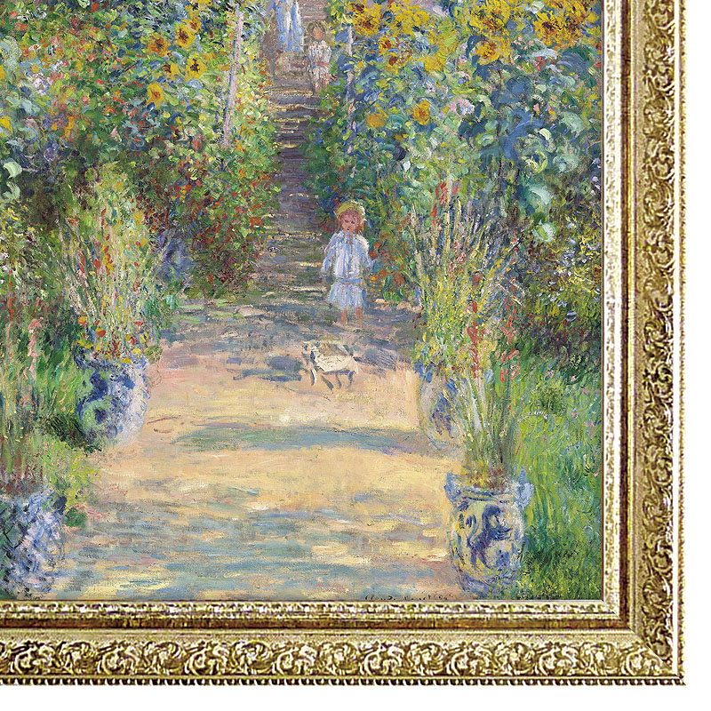 楽天市場】絵画 モネ インテリア monet 「 ヴェトゥイユの画家の庭