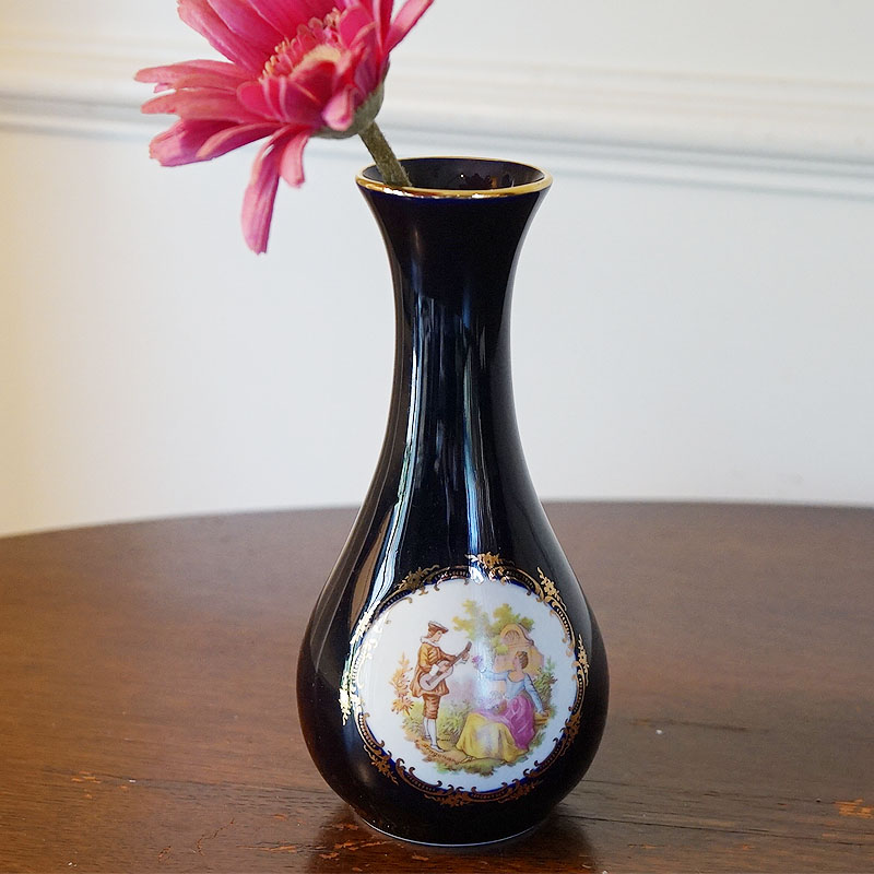 楽天市場】ヴィンテージ フランス製 リモージュキャッスル 花瓶 陶器