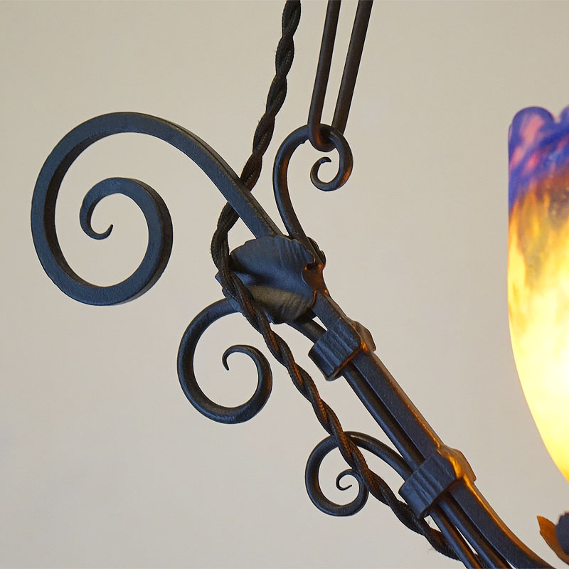 専用）ミニシャンデリア（植物）1920年 フランス イギリスランプ