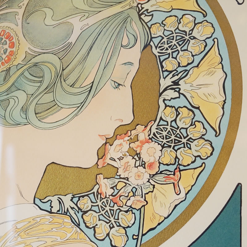 ミュシャ 桜草 豪華額装&大型 48cm x 100cm 楽天市場】ヴィンテージ