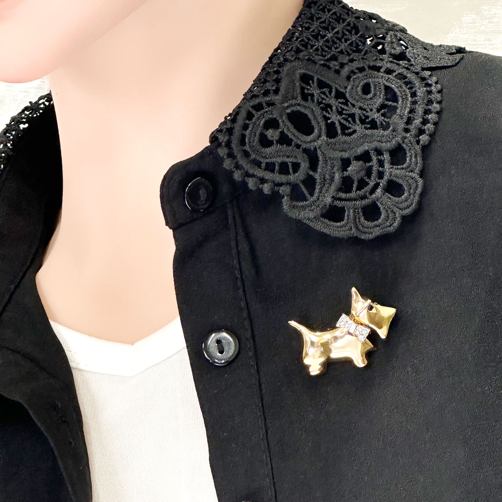 No.0339 ヴィンテージジュリアナ ウォーターメロン＆メタル ブローチ