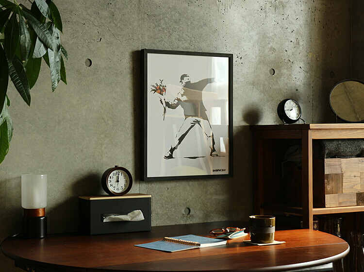 楽天市場】アートポスター Banksy (バンクシー) Molotov インテリア 絵