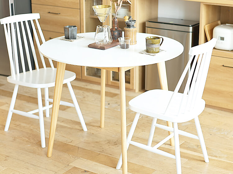 楽天市場】円形ダイニングテーブル Enkel(アンクル) ホワイト 丸