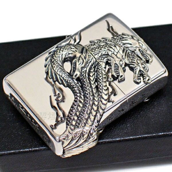 楽天市場】ZIPPO ジッポー 八岐大蛇 ヤマタノオロチ 銀いぶし 神獣