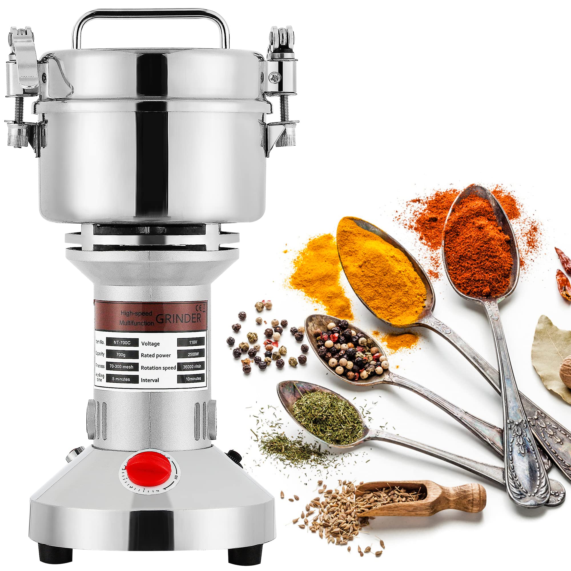 製粉機 最新 多機能製粉機 穀物微粉砕機 700g 高速乾燥製粉器 家庭用