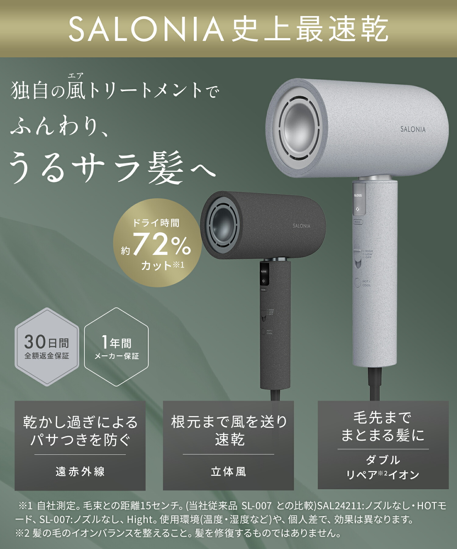 楽天市場】公式店【SALONIA エアトリートメント ドライヤー