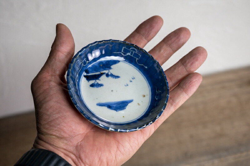 古伊万里 伊万里 豆皿 菓子皿 魚の図 蔵出し 10客 古伊万里 伊万里