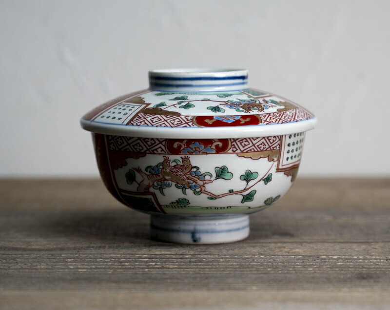 1095 骨董古美術乾隆年製春画花鳥文香合蓋物1対希少時代物