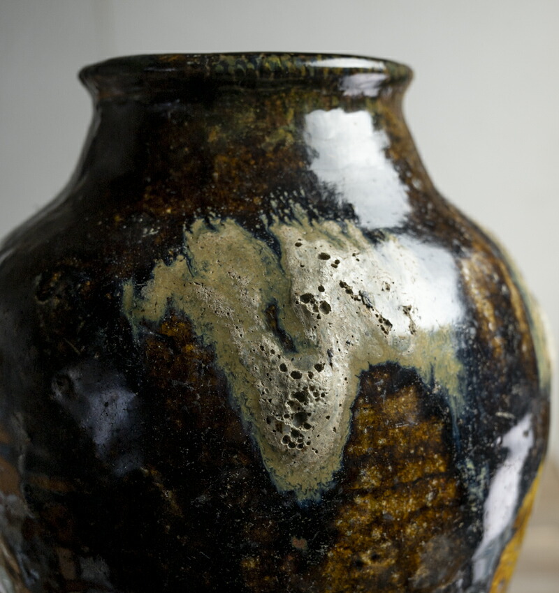 古唐津焼 大きい壺 楽天市場】骨董○古唐津流し掛け壺○ | 江戸