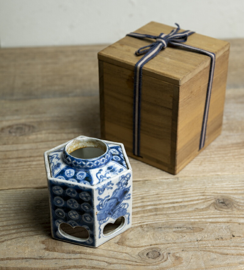 源右衛門 香炉 火舎付 有田焼 古伊万里 染付 丑 香道具一式 源右衛門