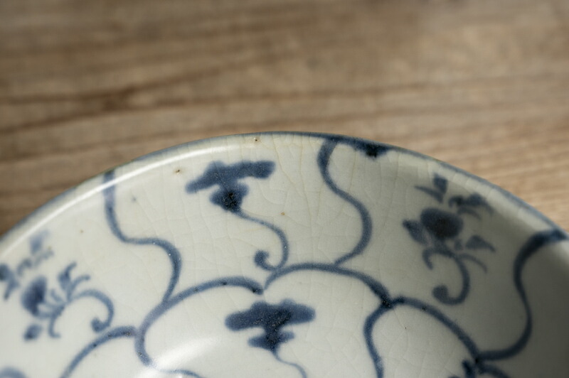中国古美術・旧蔵磁器・藍釉青花染付皿・純手描き・文房具・置物・観賞