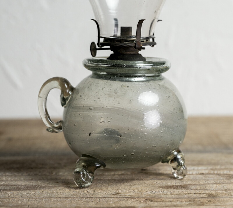 アンティーク ランプ 上海 手描 ガラス 骨董 古美術 中国