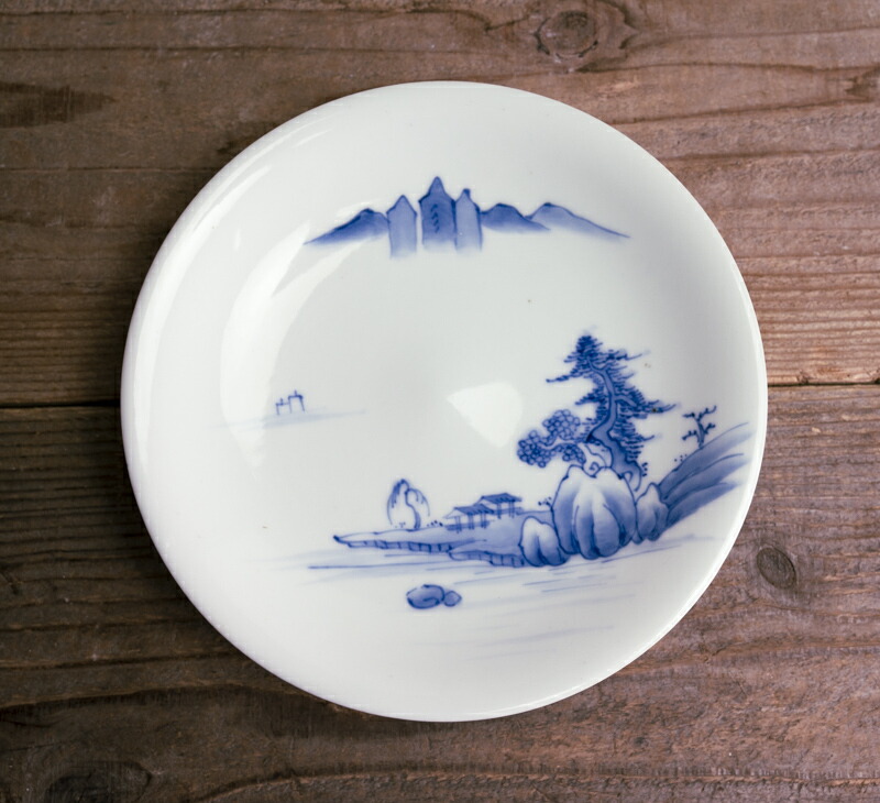 楽天市場】骨董○伊万里染付山水図皿○ | 明治時代-19世紀頃 | 肥前