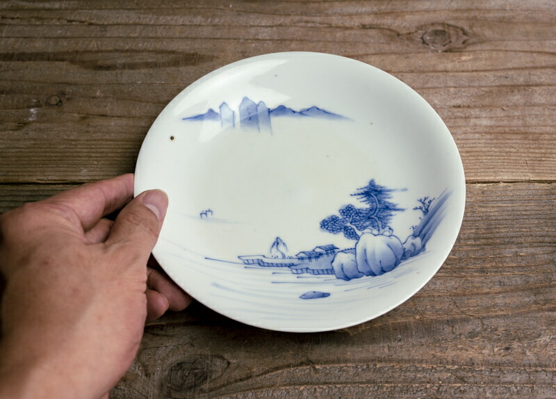 楽天市場】骨董○伊万里染付山水図皿○ | 明治時代-19世紀頃 | 肥前
