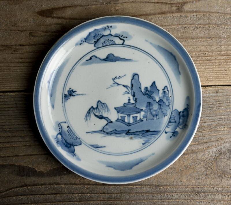 古美術骨董品 初期伊万里山水図 コレクター商品 古美術骨董品 初期伊万里