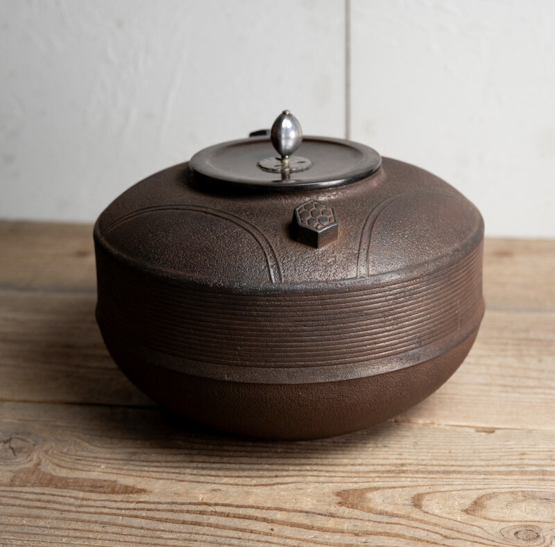 茶道具 釜師 角谷與兵衛造 唐銅柄杓立 共箱 C R9238 茶道具 釜師 角谷