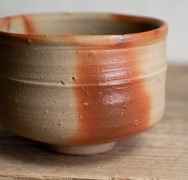 楽天市場】作家○備前焼緋襷半筒茶碗○山本陶秀 / 共箱 | 人間国宝作家