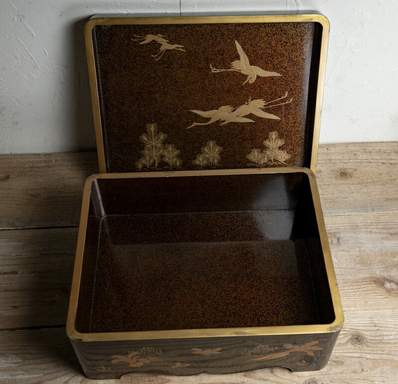 楽天市場】骨董○金蒔絵大根蕪図文箱○W33.3cm / ふみ箱 / 文房具