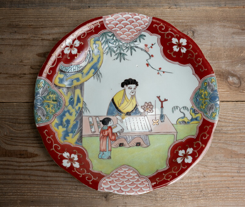 伊万里 赤絵 大皿 江戸時代 M563 伊万里 赤絵 大皿 江戸時代 M563