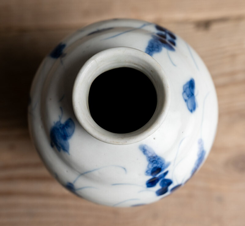 三浦竹軒】 倣古伊賀窯 耳付花瓶 花入 花器 共箱付 在銘 古美術品 骨董