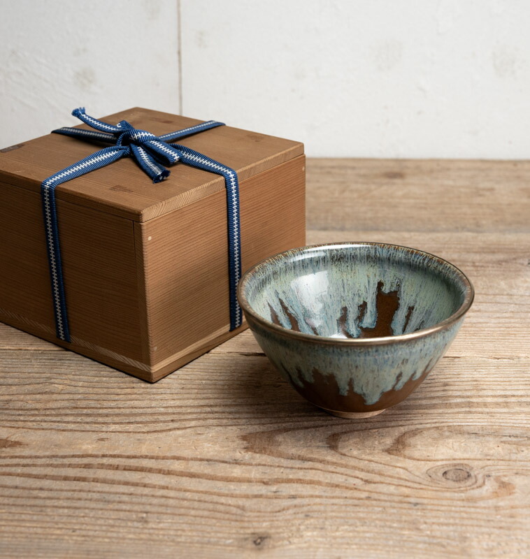 楽天市場】骨董○天目茶碗○ 万代草山 / 銅覆輪 | 昭和-20世紀頃