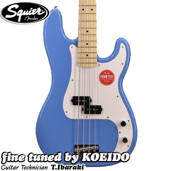 楽天市場】Squier Sonic Precision Bass MN WPG California Blue