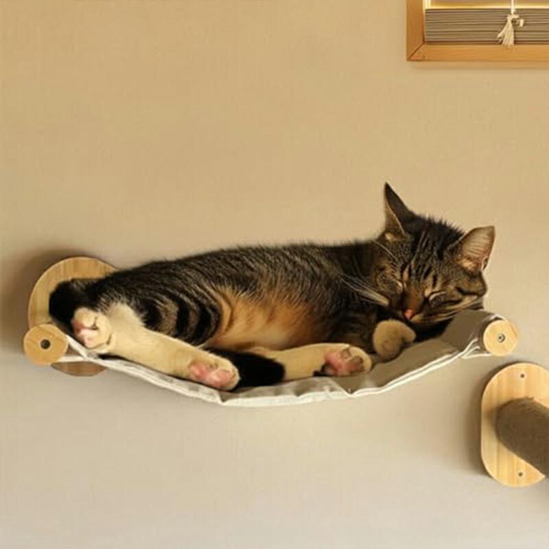 キャットウォーク&ハンモック 壁付け 猫用 階段 インテリア