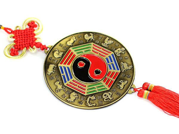 ◇太極八卦プレート 六爻占術 不思議研究所 財運 桃花運八卦鏡キーホルダー