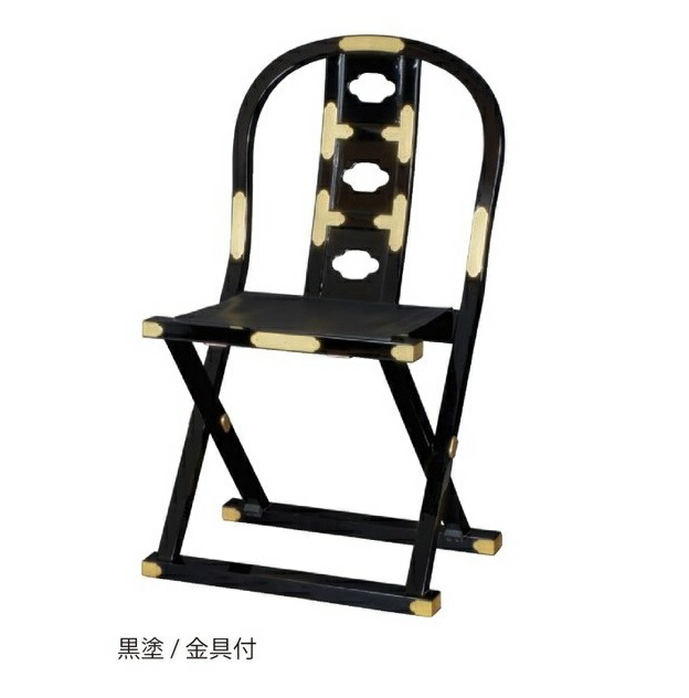 寺院仏具 ルーツ型本曲録 平安寺 住職/僧侶の椅子 漆塗/金箔