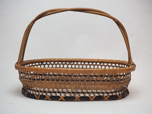 アンティークお蚕籠 古道具 竹カゴ 大笊 骨董 壁飾り 昔道具 植栽