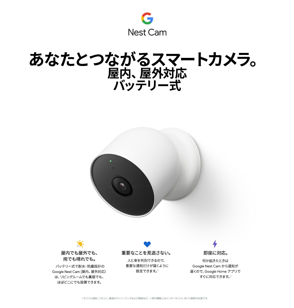 楽天市場】【納期約2週間】GA01317-JP Google Nest Cam スマートカメラ