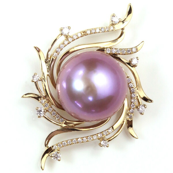 楽天市場】稀少な紫 淡水パール/真珠 14金ゴールド K14YG ペンダント