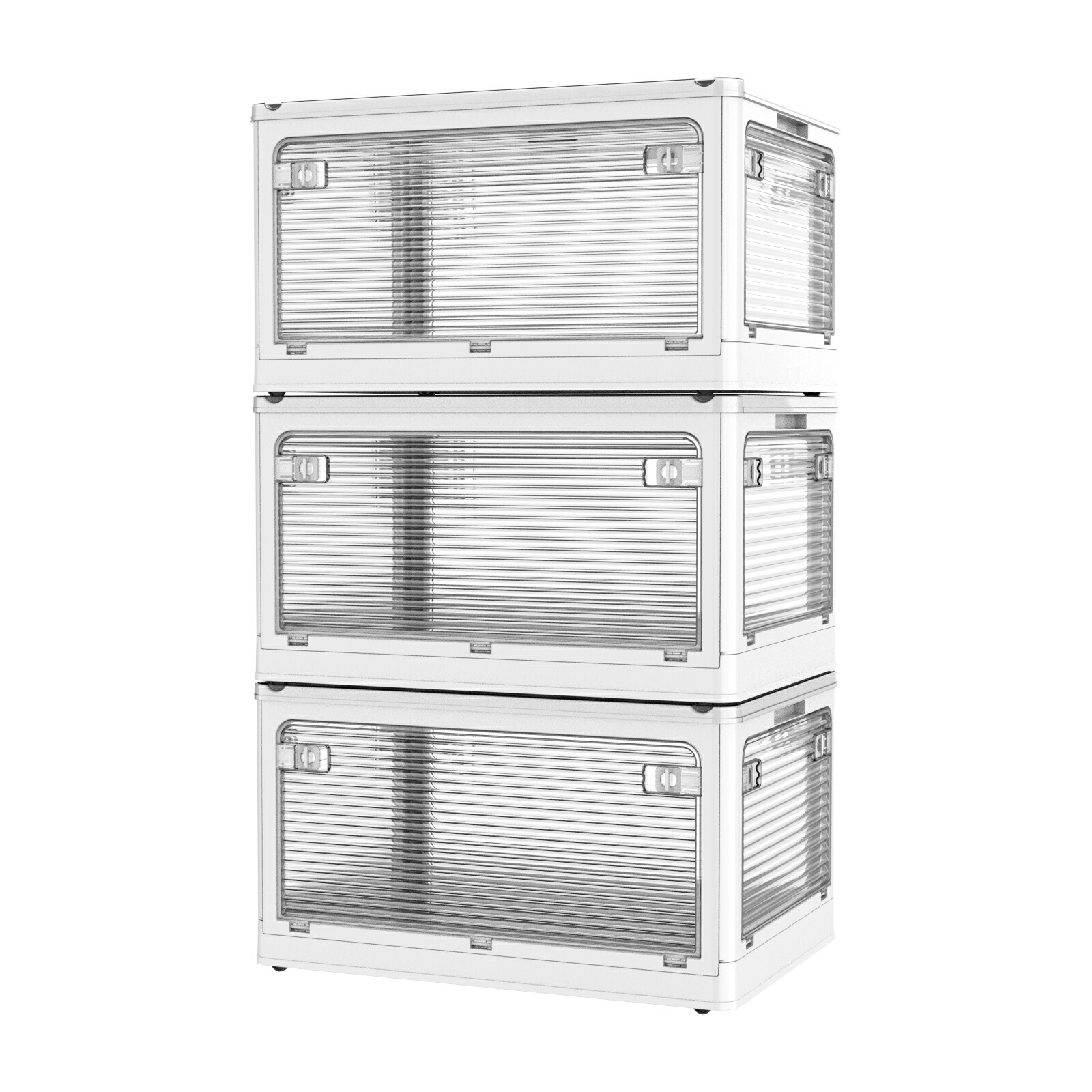 折りたたみ収納ボックス コンテナボックス キャスター付き 大容量 白5