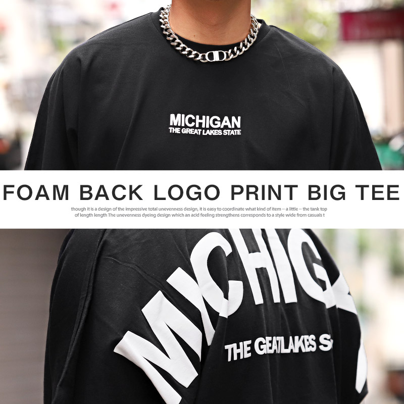 楽天市場】Tシャツ メンズ 半袖 ビッグシルエット 発泡プリント バック