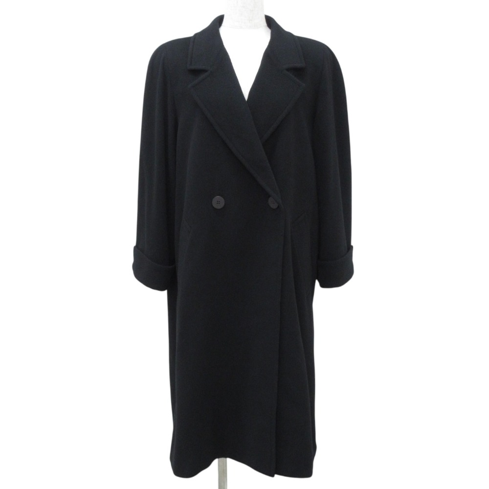 美品ヘルノ ダブルチェスター ロングコートカシミヤ シルクスカーフ herno