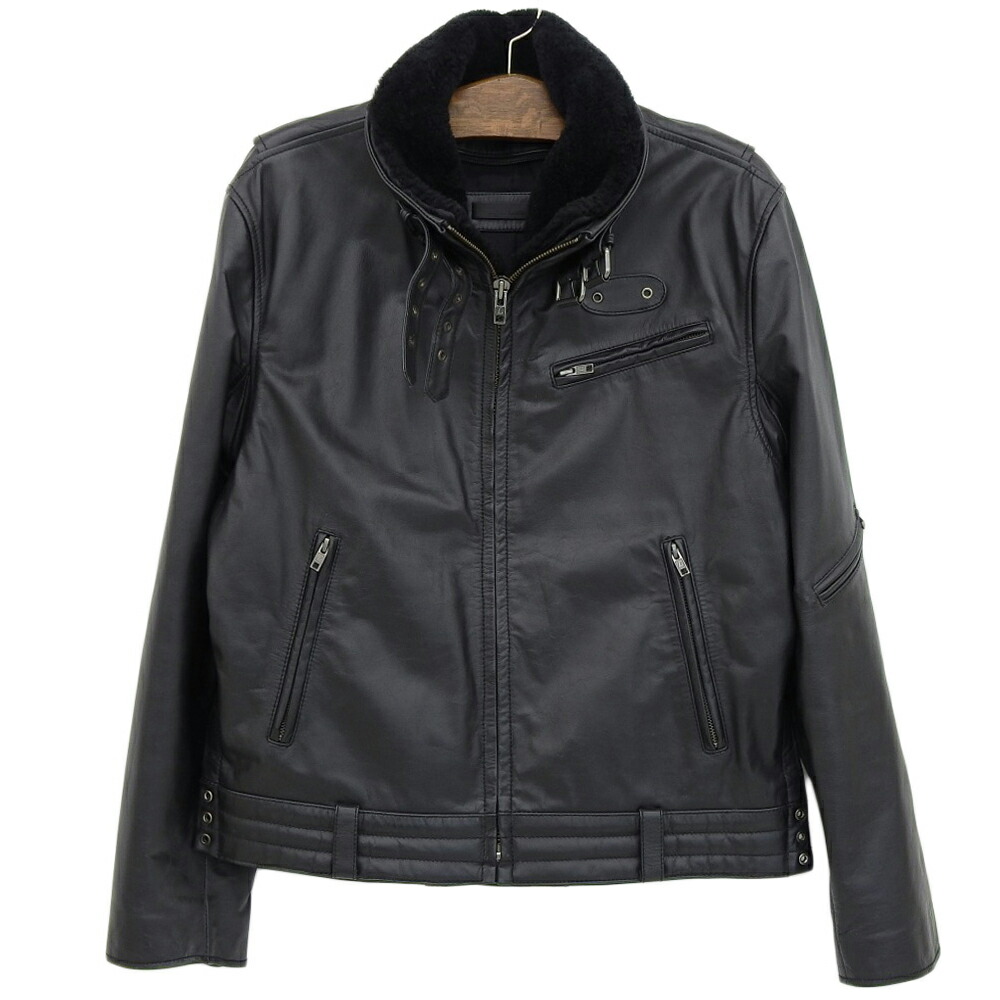 美品 リューグーレザーズ 本革 シングルライダース レザージャケット